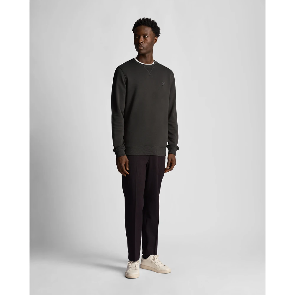 Lyle & Scott Tonal Eagle Crew Neck Sweatshirt Gray Heren