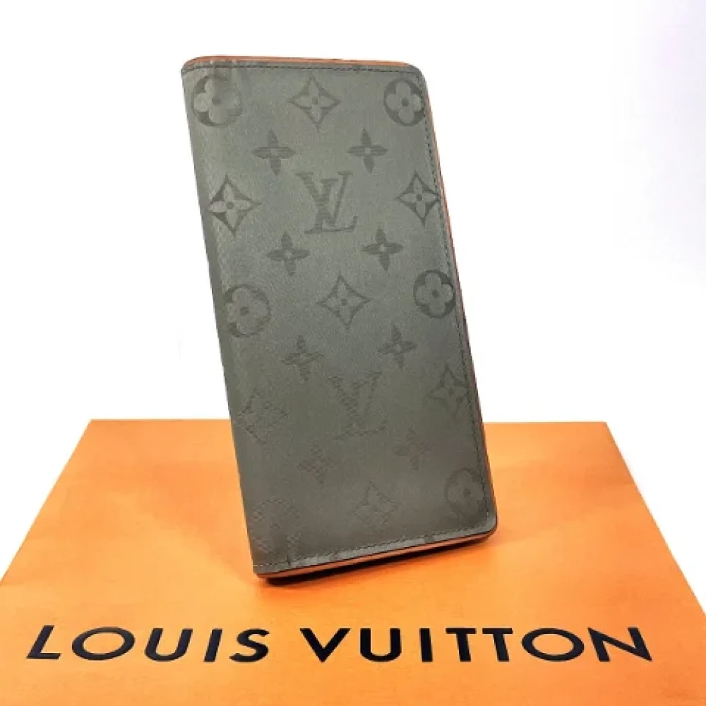 Louis Vuitton Vintage Pre-owned Canvas wallets Gray Heren