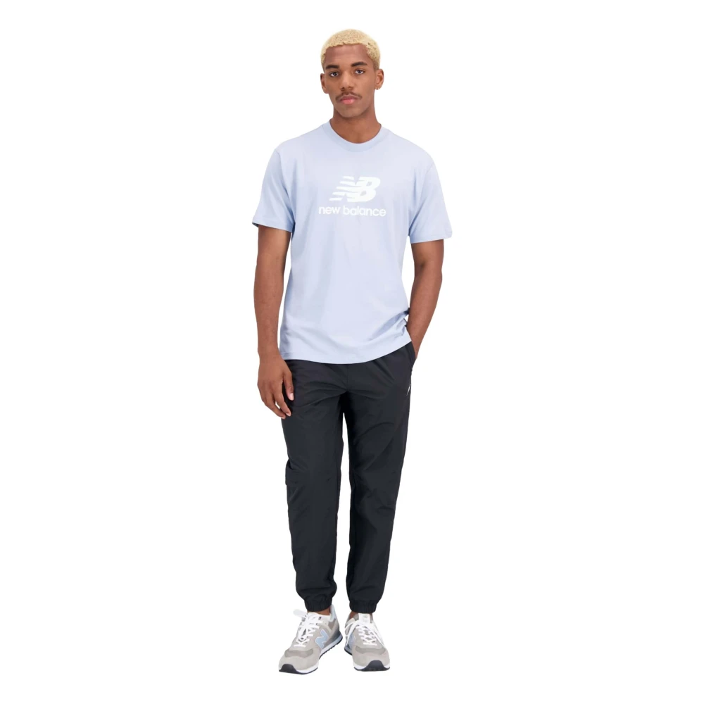 New Balance Essentials Staked Logo T-shirt Blue Heren
