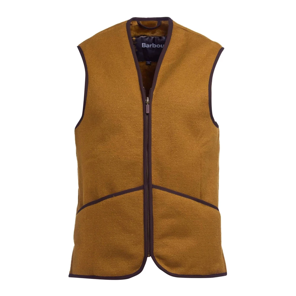 Barbour Warm Pile Gilet met Rits Brown Heren