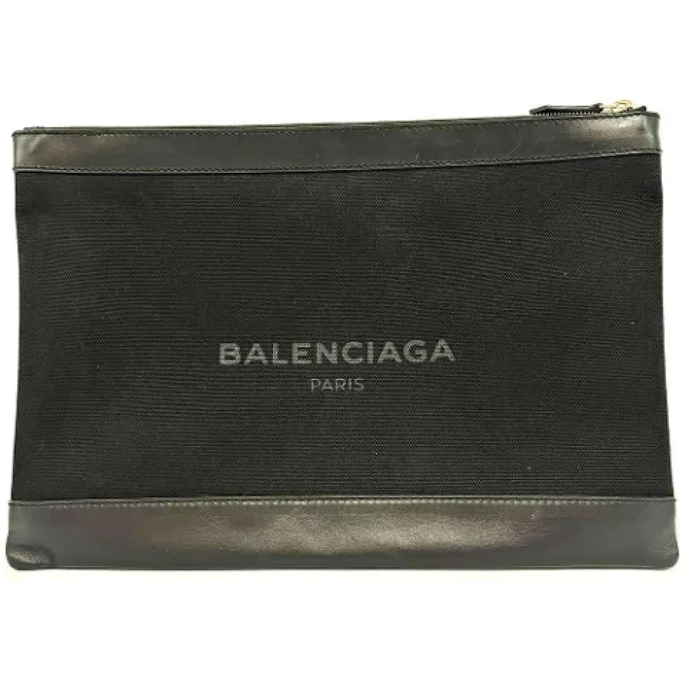 Balenciaga Vintage Pre-owned Canvas clutches Black Dames