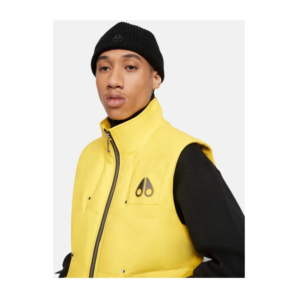 Moose Knuckles Gele Montreal Mouwloze Vest Yellow Heren