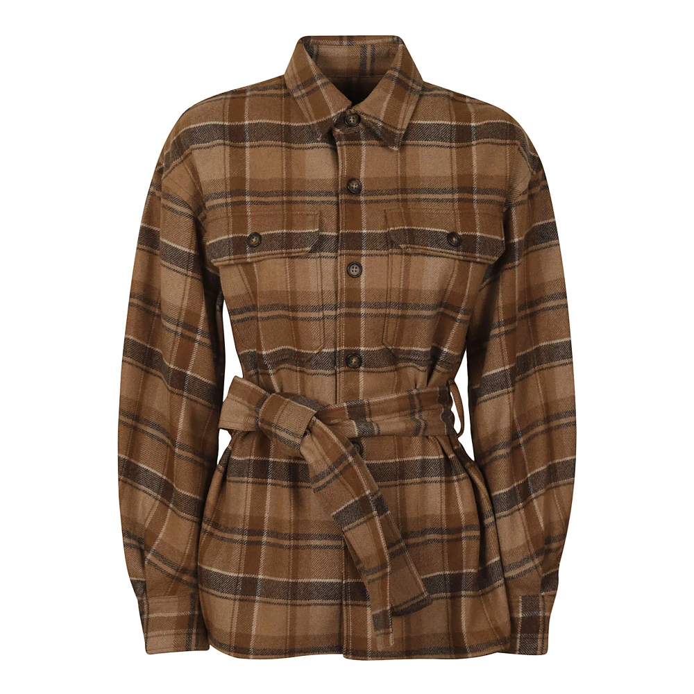 Ralph Lauren Knopen Voor Shirt Brown Dames
