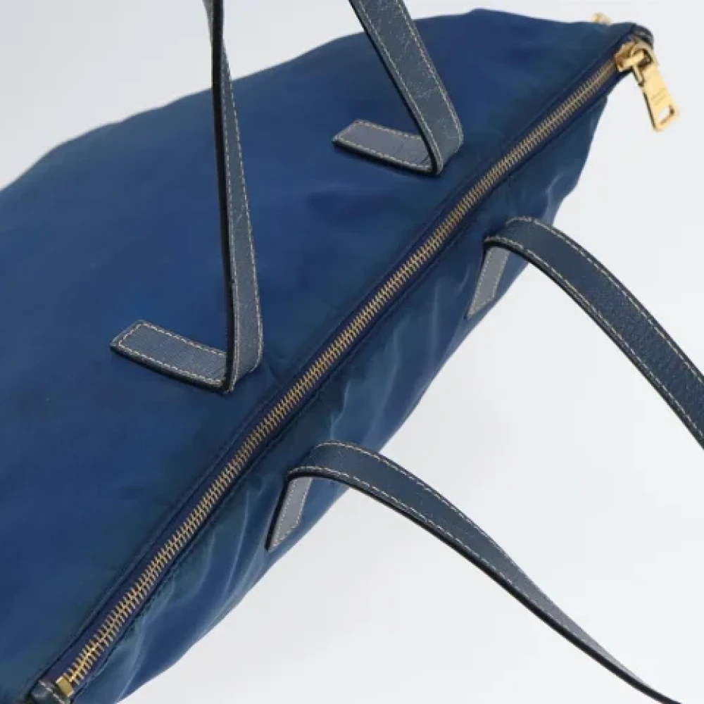 Prada Vintage Pre-owned Nylon prada-bags Blue Dames