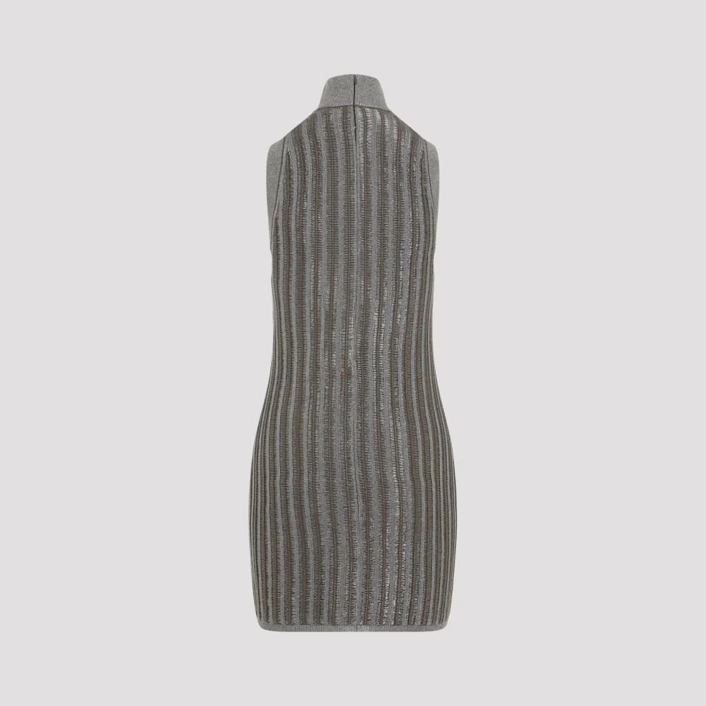 Tom Ford Metallic Olive Coltrui Jurk Gray Dames