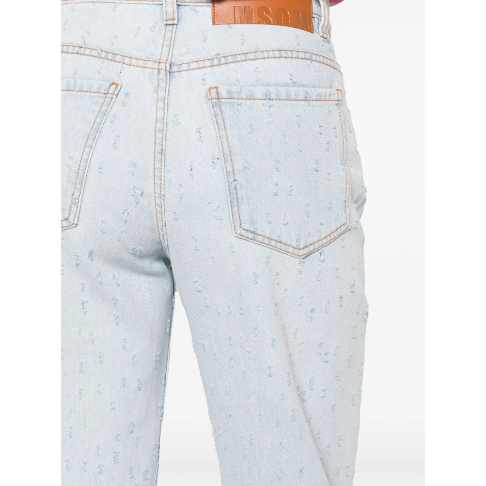 Msgm Blauwe Casual Broek voor Mannen Blue Dames