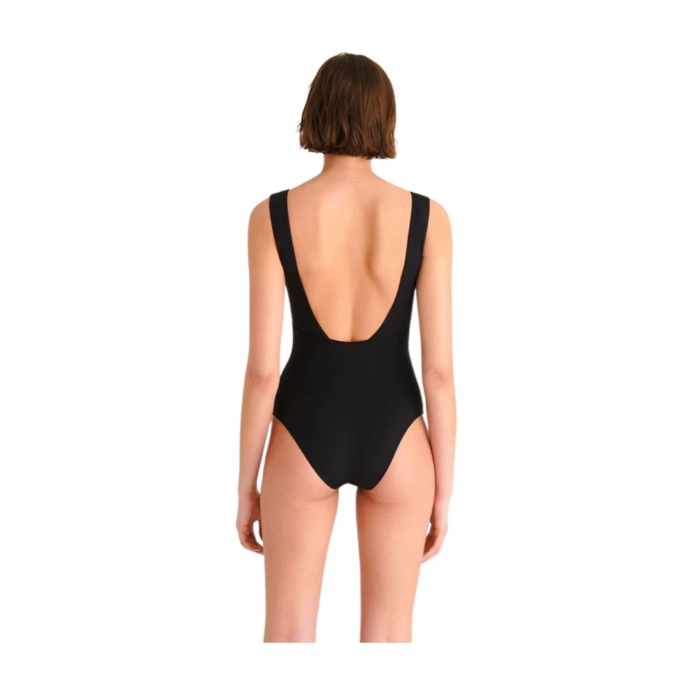 Eres Eendelig badpak met V-hals en brede bandjes Black Dames