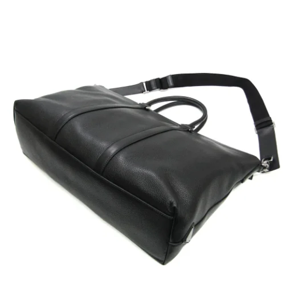 Prada Vintage Pre-owned Leather prada-bags Black Heren