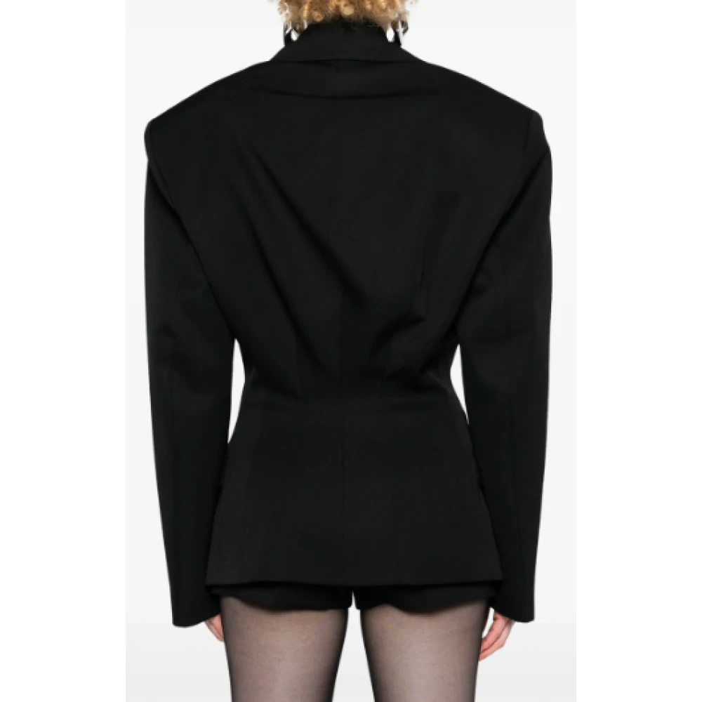 The Attico Zwarte Klassieke Blazer Jas Black Dames