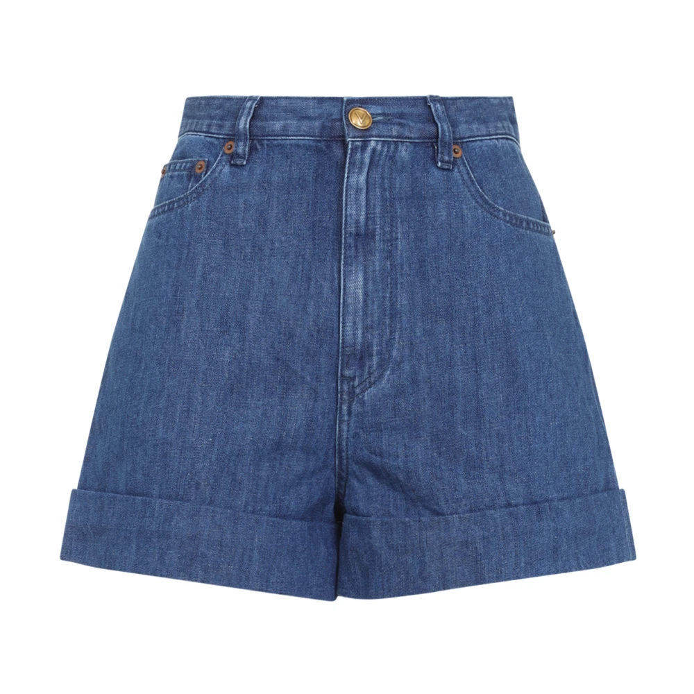 Valentino Stijlvolle Denim Shorts voor Vrouwen Blue Dames