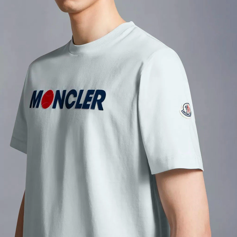 Moncler J1 091 8C00008 829Hp 870C Katoenen T-shirt Green Heren