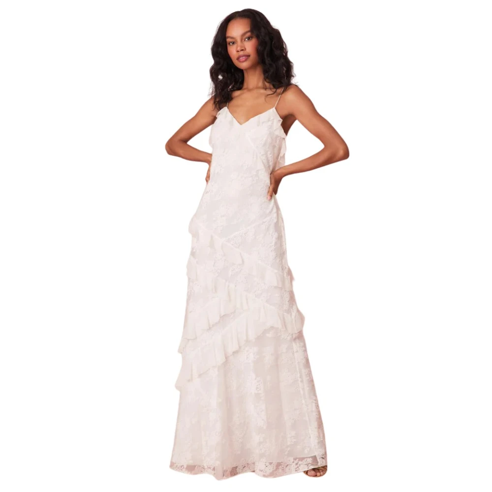 Loveshackfancy Rialto Blonde Maxi Klänning i Vit White, Dam