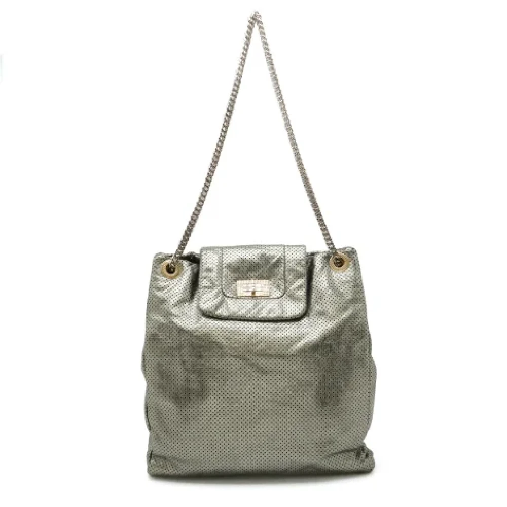 Chanel Vintage Pre-owned Leather chanel-bags Green Dames