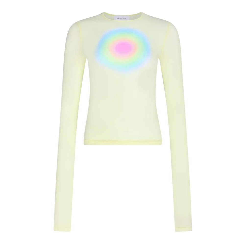 SPORTMAX Gele Print Top Yellow Dames