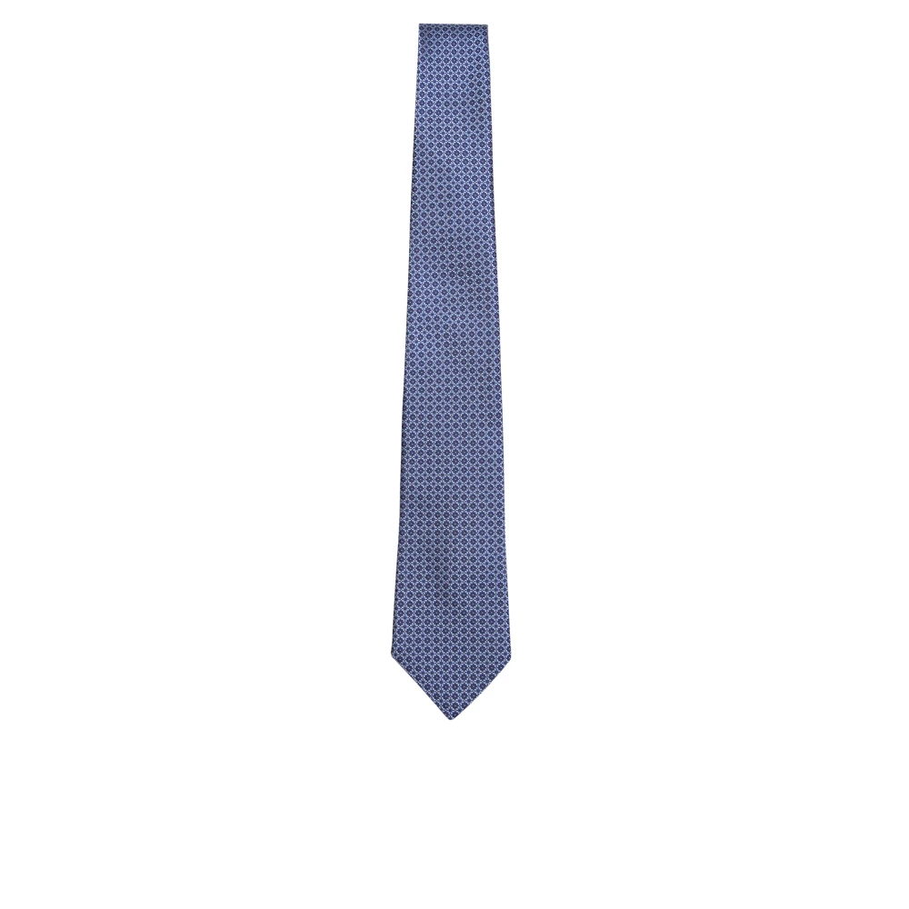 Canali Zuivere zijden stropdas met puntige tip Blue Heren