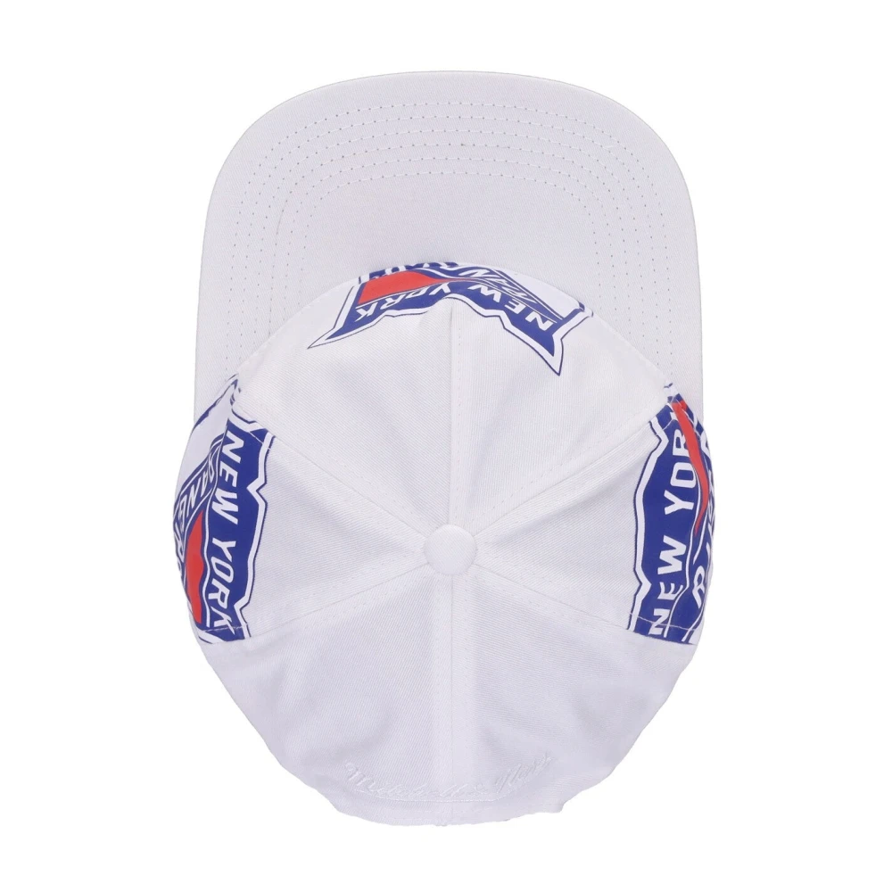 Mitchell & Ness NY Rangers Platte Klep Pet Wit White Heren