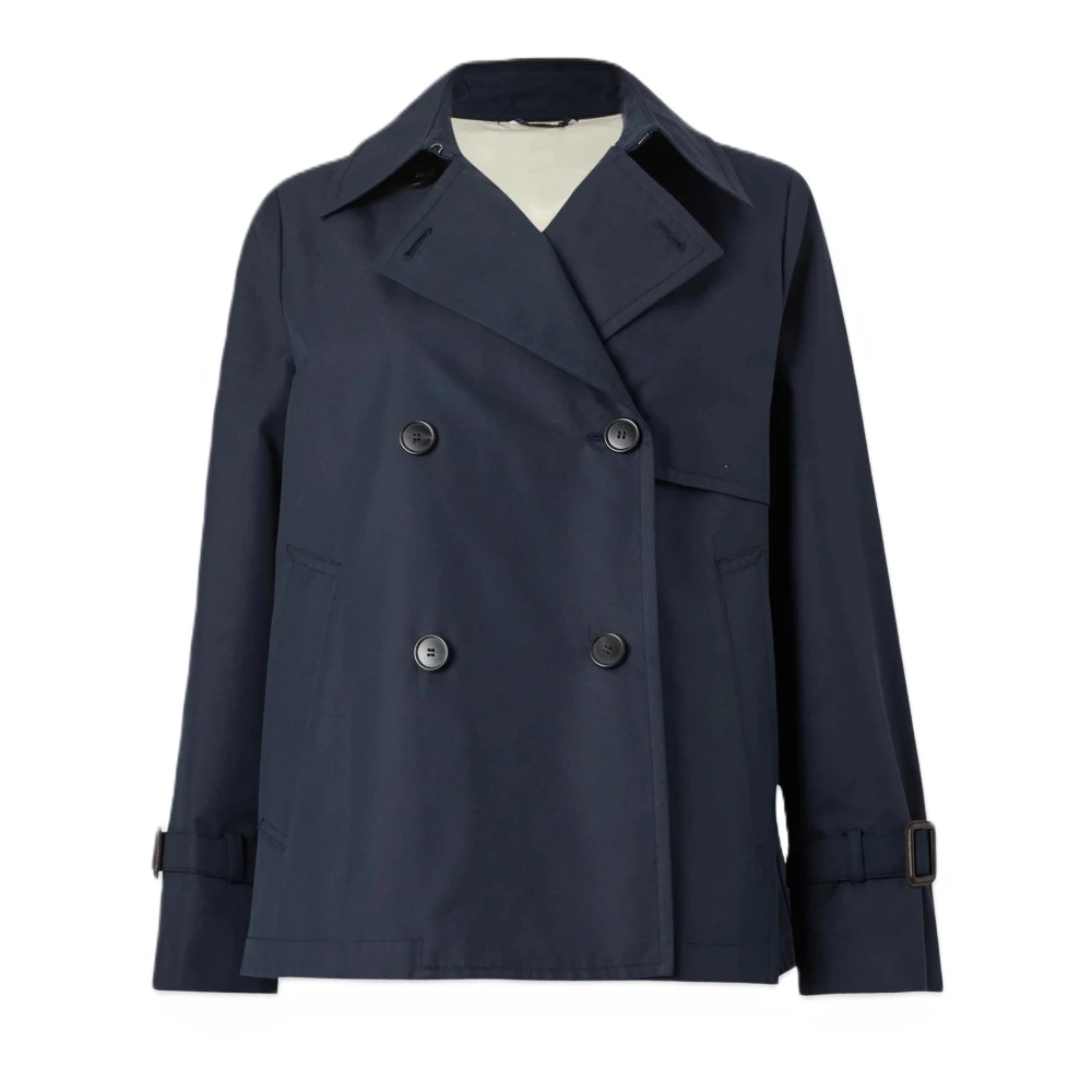 Weekend Max Mara Women's Blue Trench Coats, Xs, Wkdbiglia Trench Coat