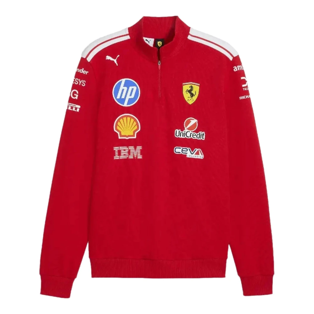 Puma Men's Red Training Jackets, L, Sf Replica T7 Half Zip