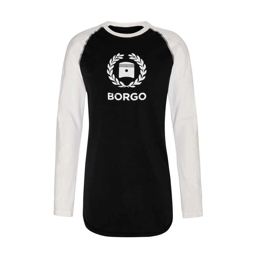 Borgo Siracusa Longlap Nero T-Shirt Black Heren