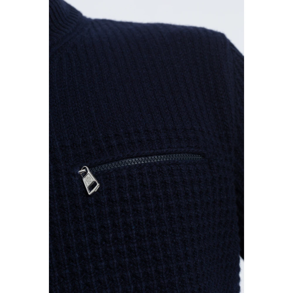 Moncler Trui met logo Blue Heren