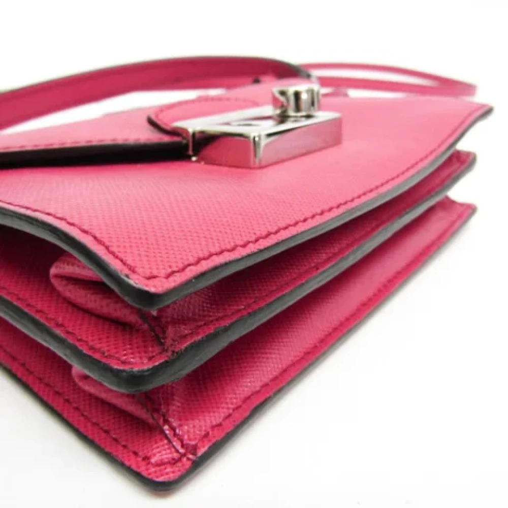 Prada Vintage Pre-owned Leather shoulder-bags Pink Dames