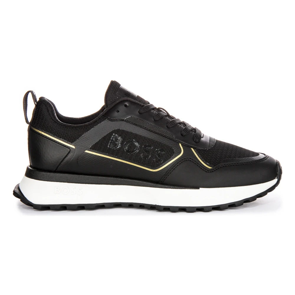 Hugo Men's Black Gold Mesh Trainers For - Sneakers - 10 Uk - Shoes