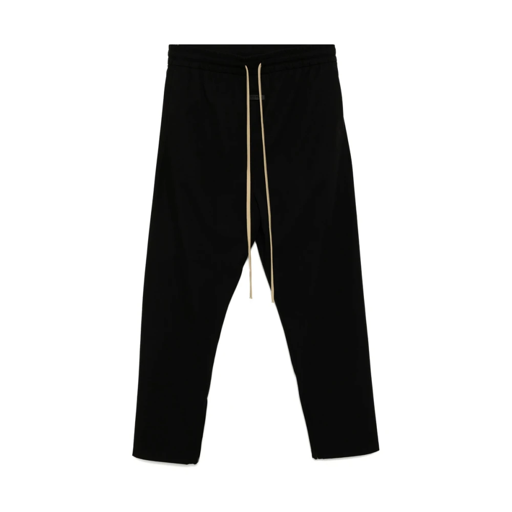 Fear Of God Zwart Elastische Trekkoord Tailleband Logo Patch Black Heren