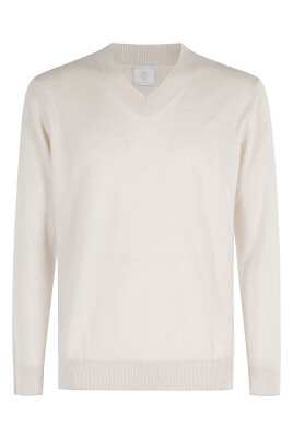 pull-beige-en-cachemire-a-col-en-v