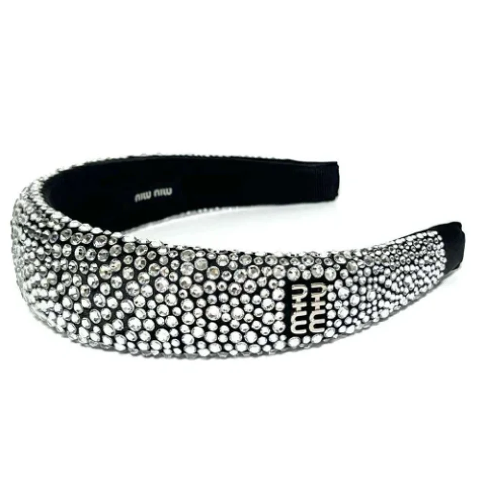 Miu Pre-owned Fabric hair-accessories Gray Dames