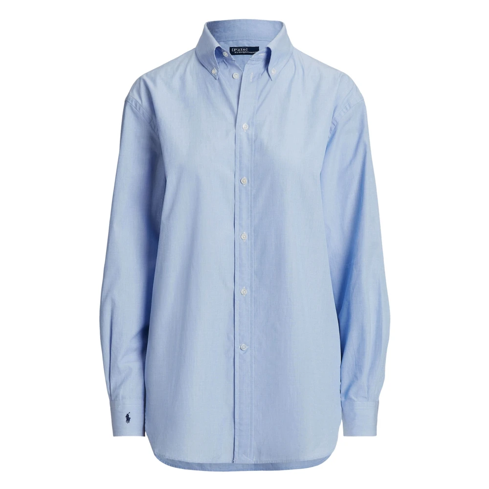 Polo Ralph Lauren Blauwe Casual Overhemd met Lange Mouwen Blue Dames