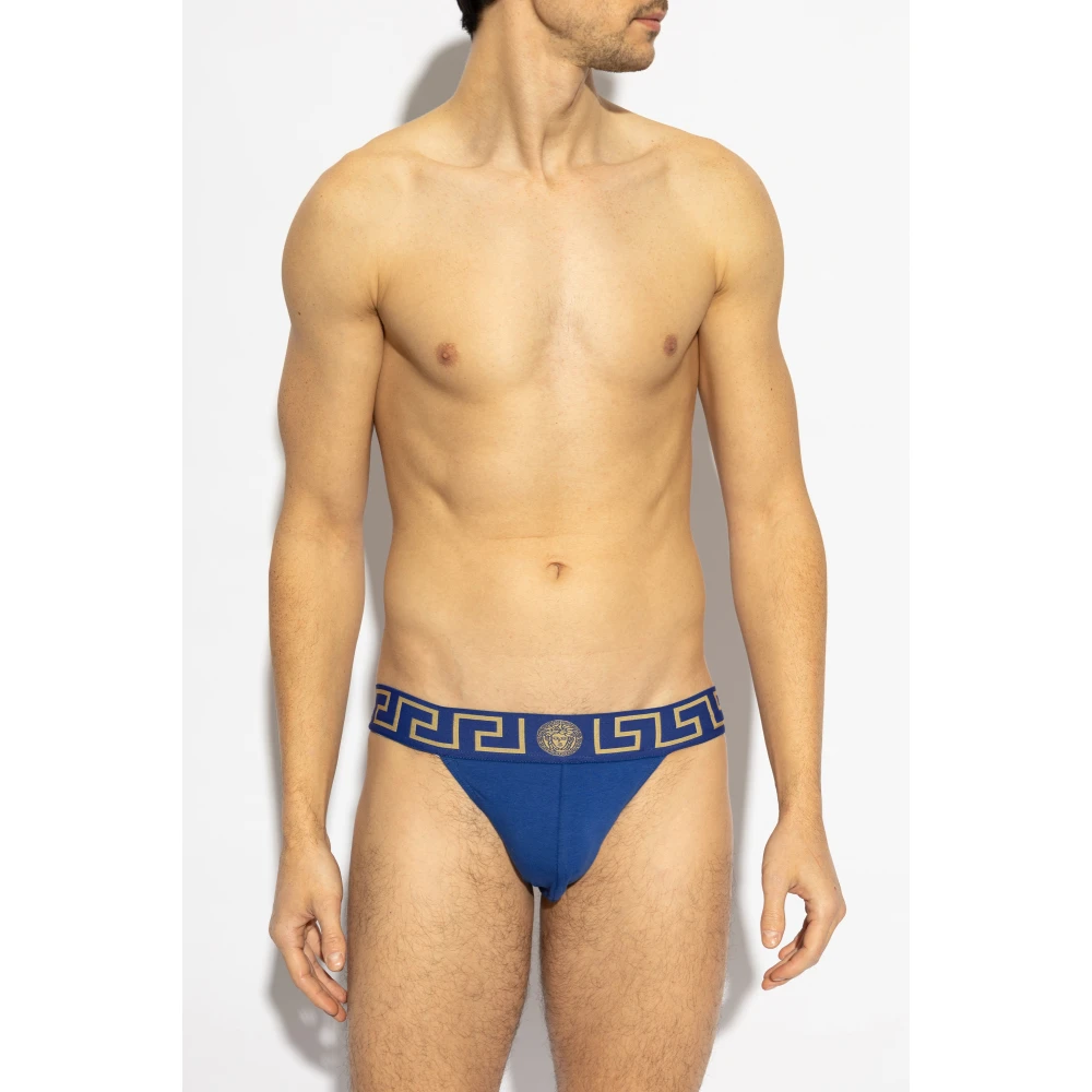 Versace Katoenen jockstrap Blue Heren