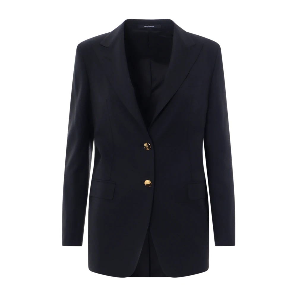 Tagliatore Zwarte Blazer met Gouden Knopen Black Dames