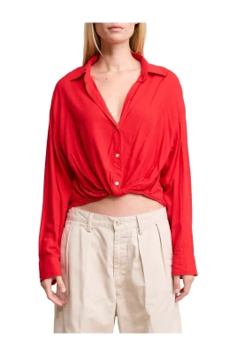 Slim Twisted Front Beach Shirt