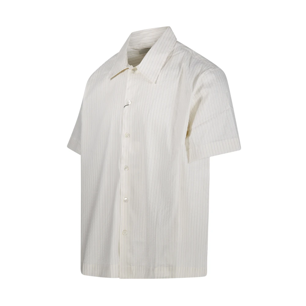 Dunst Crème Gestreept Shirt White Heren