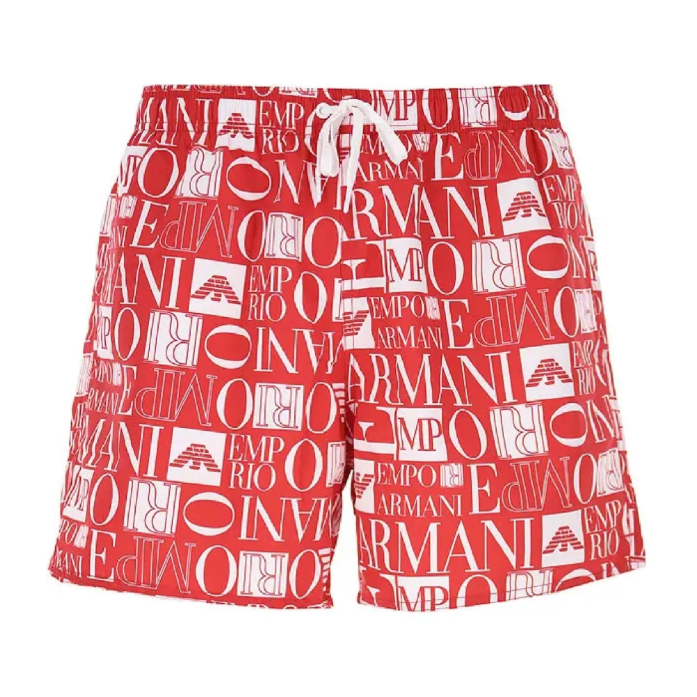 Emporio Armani Uomo Rosso Costumi Da Bagno Rossi Per