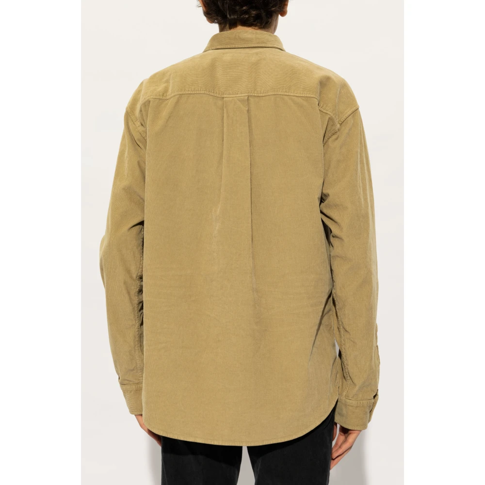 Dsquared2 Ribfluwelen overhemd Beige Heren