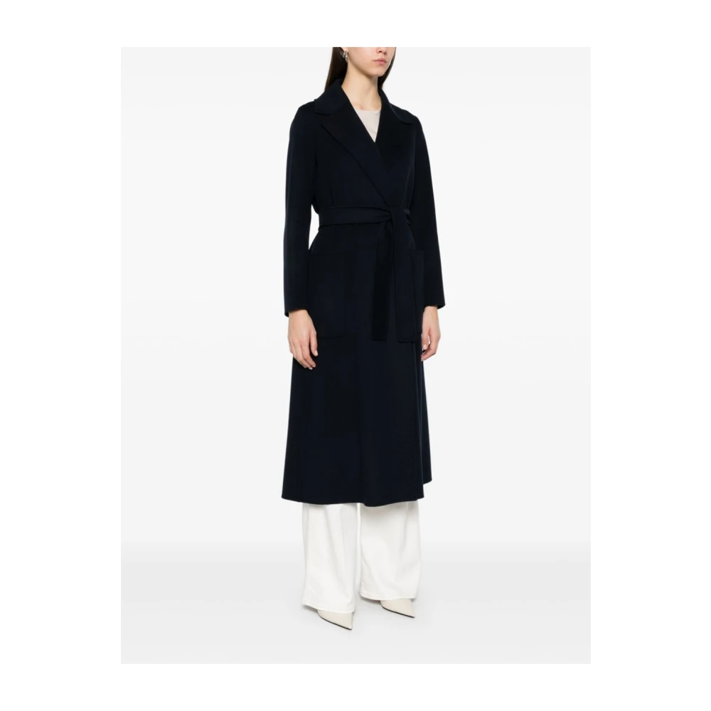 Max Mara Elegant Navy Blue Coat Blue Dames
