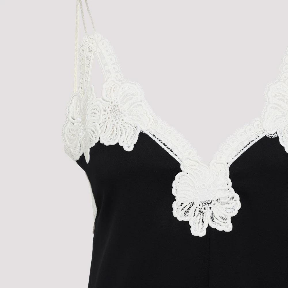Jil Sander Zwarte Geborduurde Jurk 204 Black Dames