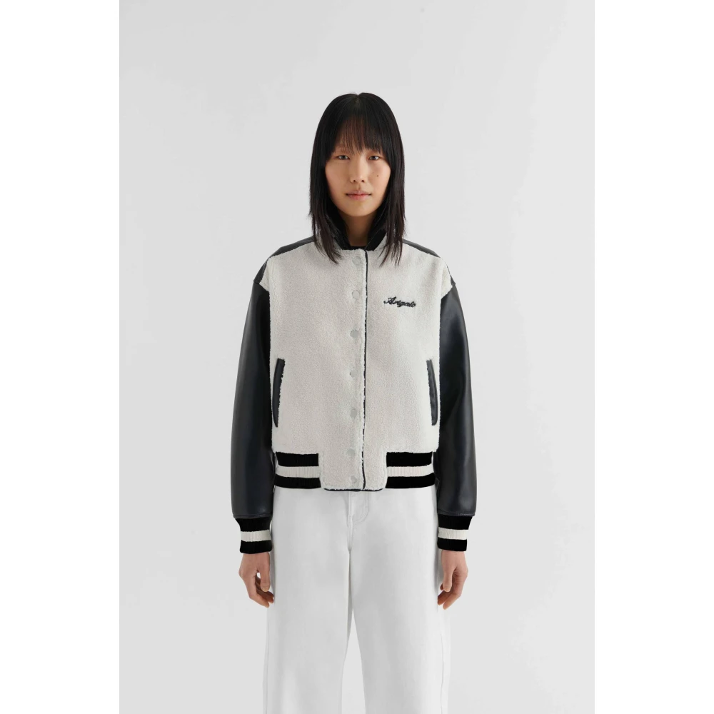 Axel Arigato Saul Varsity Jacket White Dames
