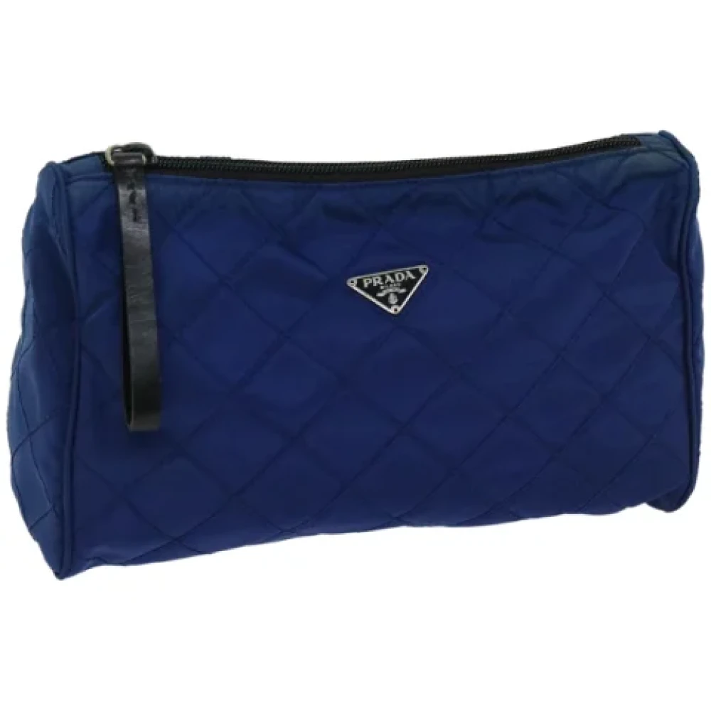 Prada Vintage Pre-owned Fabric clutches Blue Dames