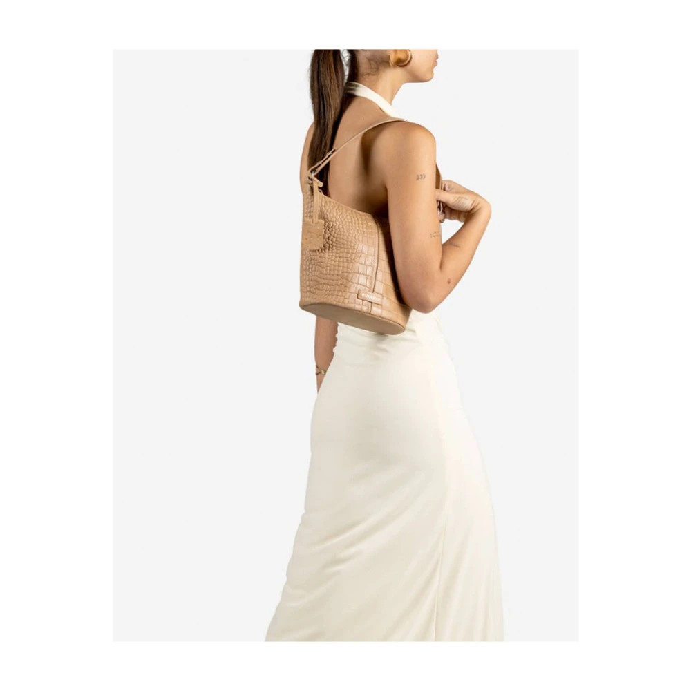 Burkely Klassieke Leren Tas Beige Dames