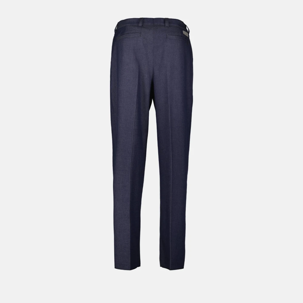 Dior Iconen Plooiende Broek Blauw Kasjmier Blue Heren