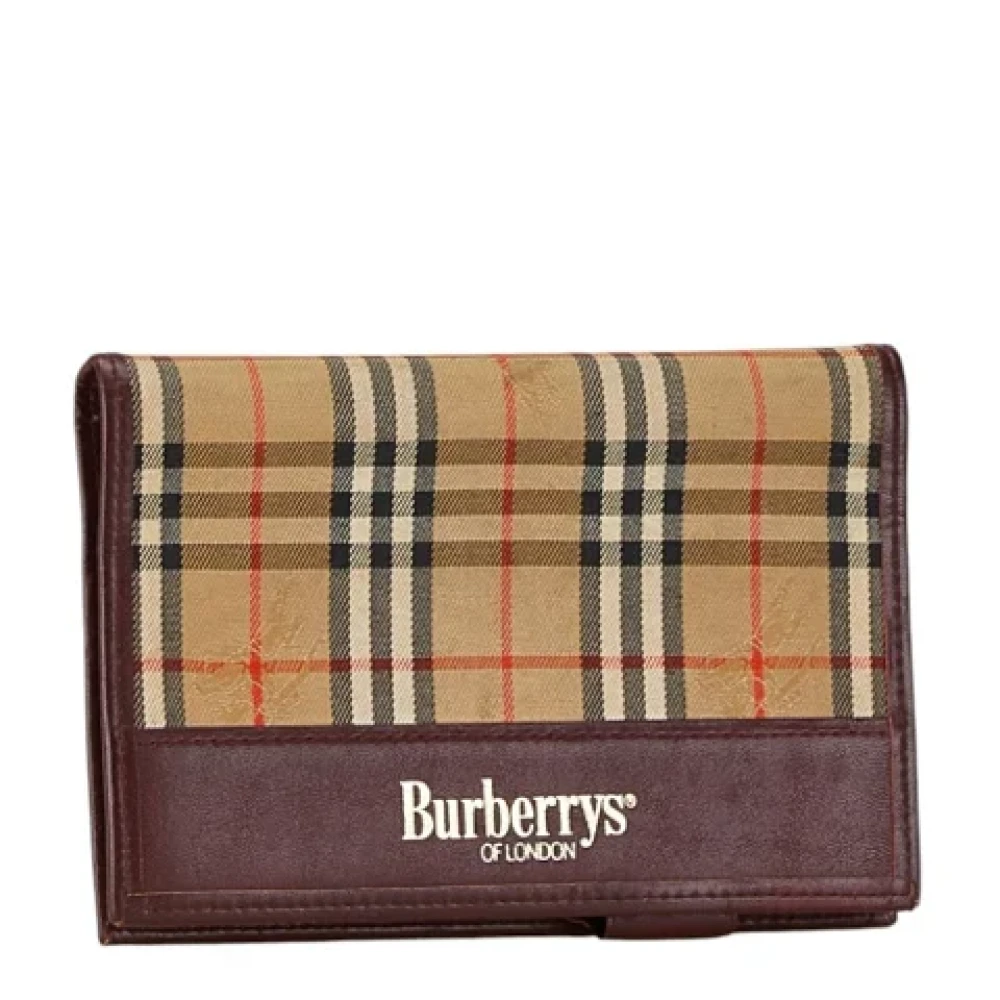 Burberry Vintage Pre-owned Canvas wallets Beige Dames