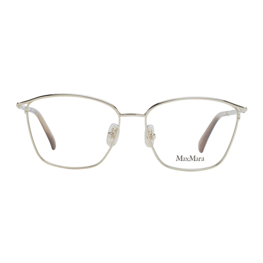 Max Mara Gouden Vierkante Optische Monturen Vrouwen Yellow Dames