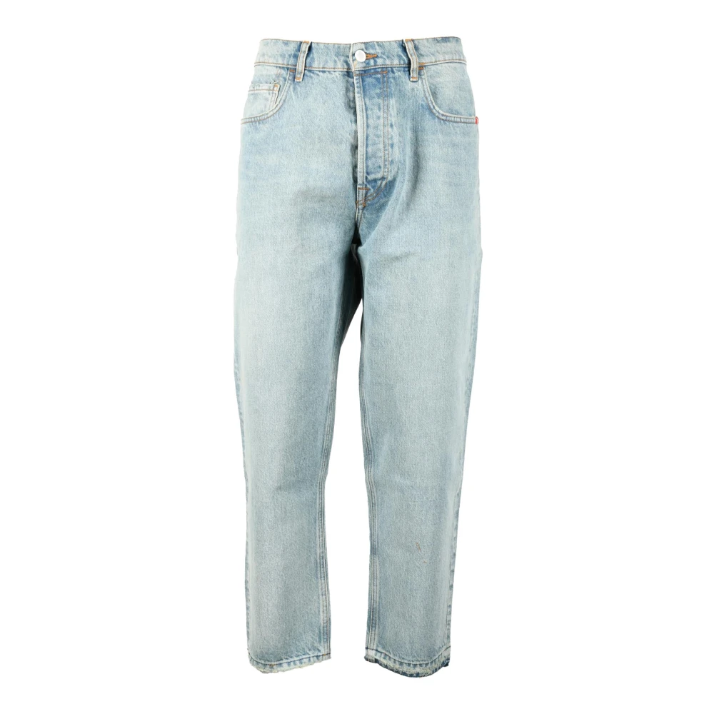 Amish Katoen Denim Jeans Blue Heren
