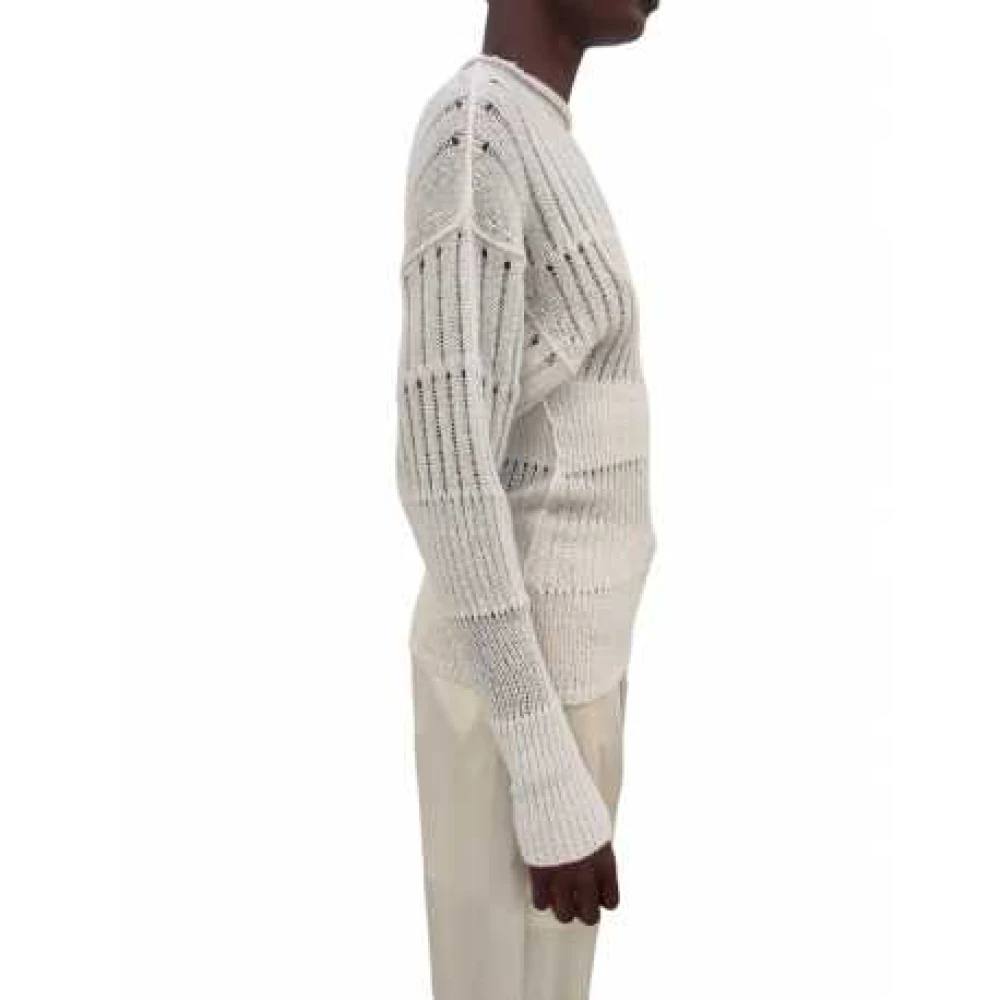 Rick Owens Open Gebreide Wol White Dames