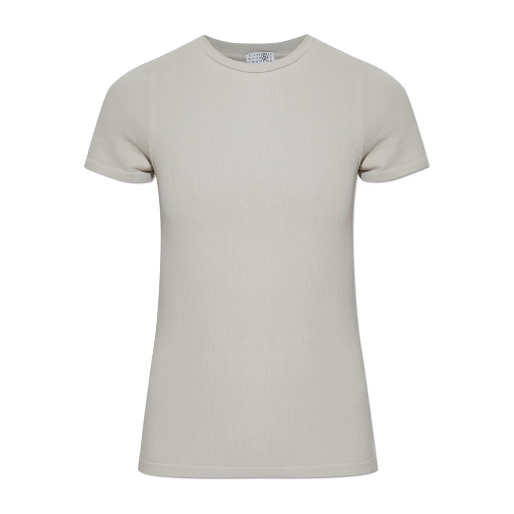 Mm6 Maison Margiela Mujer Gris Camisetas, Talla: L