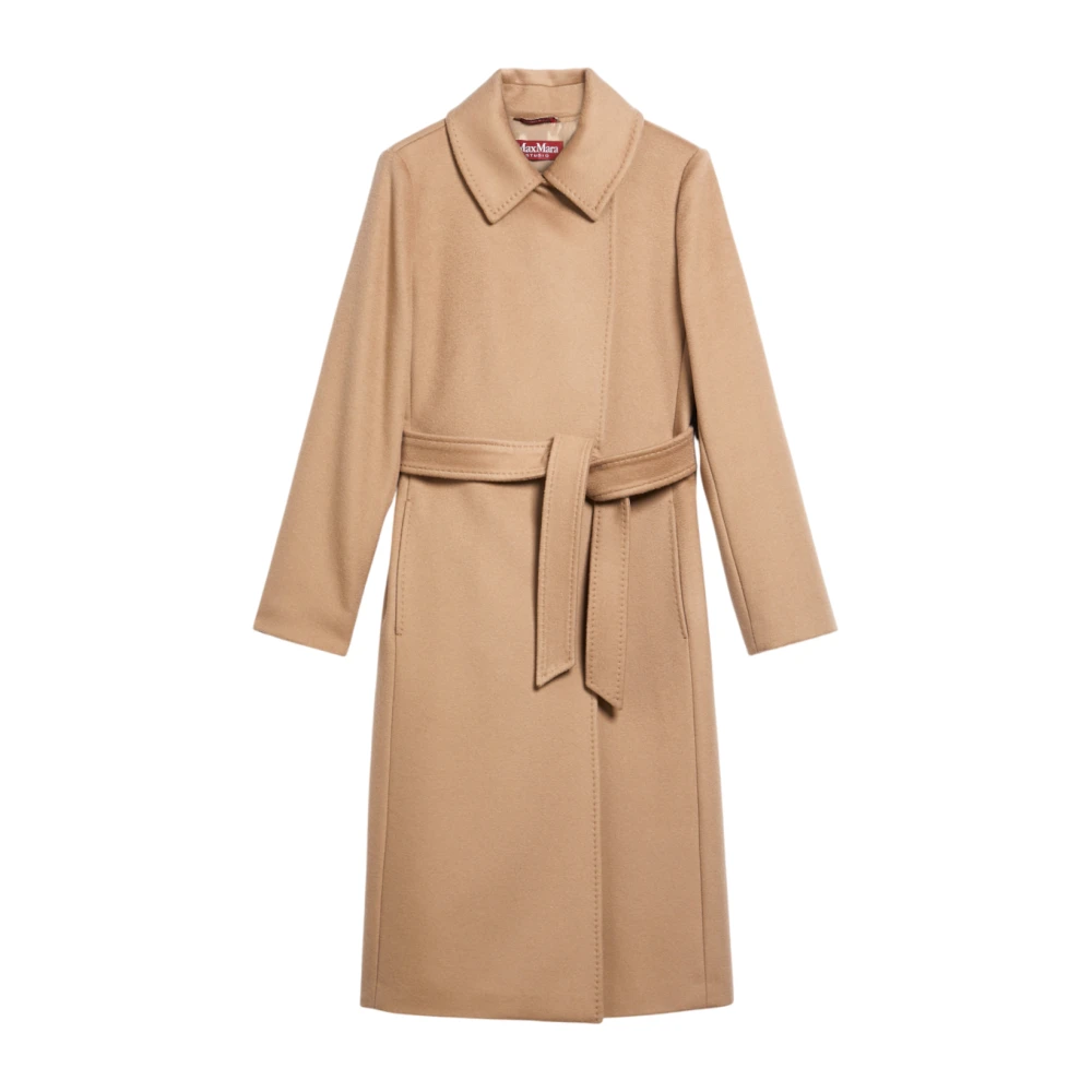 Max Mara Studio Brun ullrock med bälte Brown, Dam