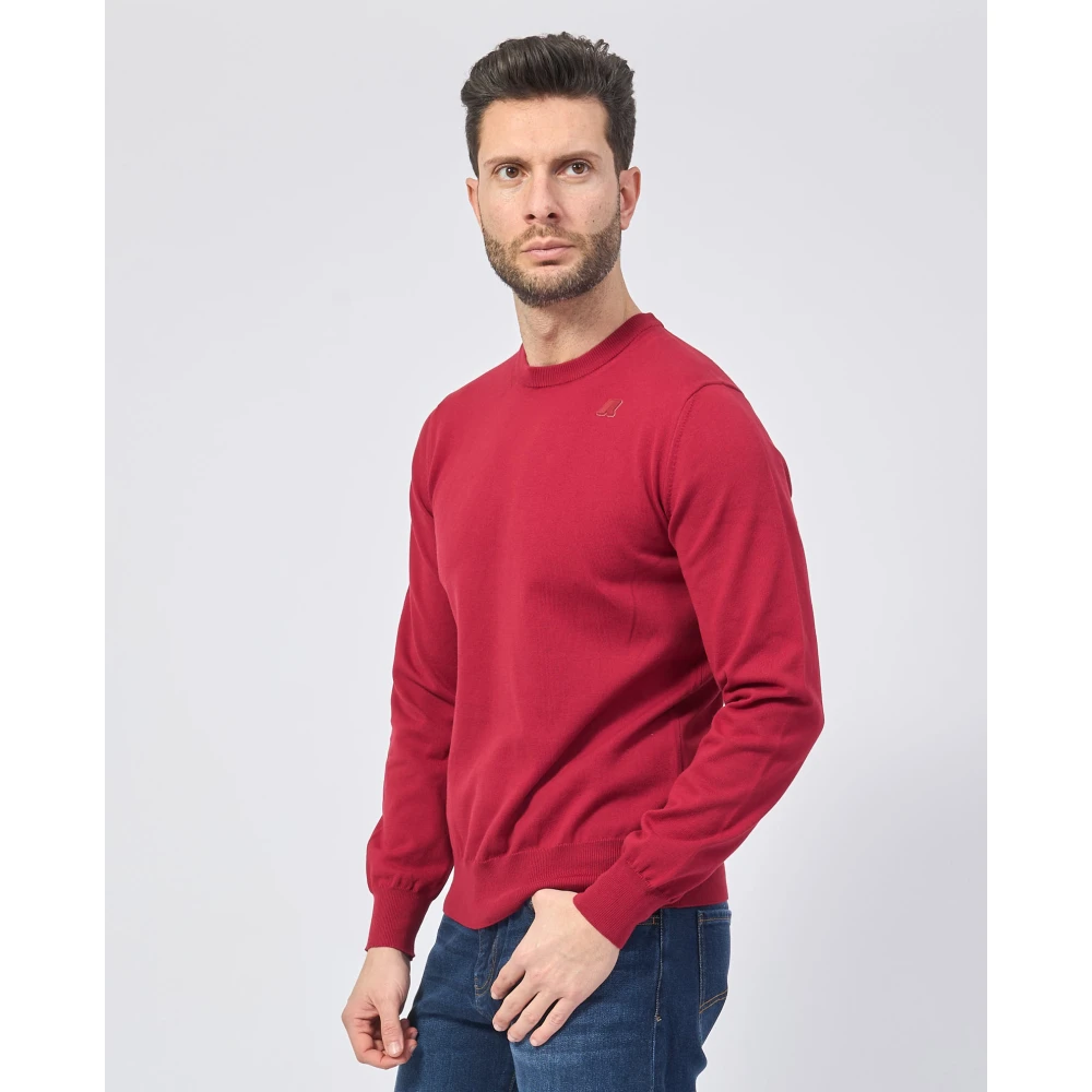 K-way Rode Crew Neck Sweater Red Heren