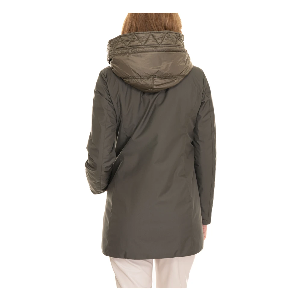 Fay Toggle Coat met Afneembare Bib Green Dames